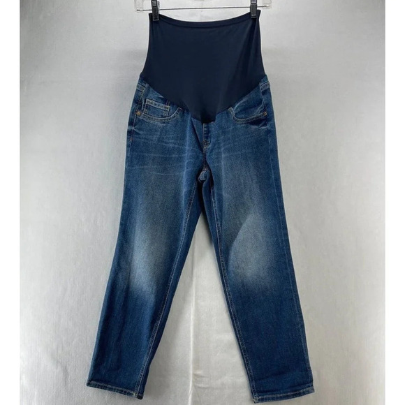 Old Navy Maternity Jeans Women's Size 4 Front Low Panel Skinny Denim Blue - Picture 1 of 9